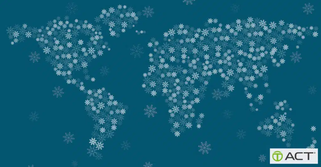 Weltweit Weihnachten | Weihnachtsbräuche | Weihnachten Spanien | Weihnachten Japan | Weihnachten Dänemark | Weihnachten international | Christmas wordlwide | Christmas traditions | ACT Weltkarte blau